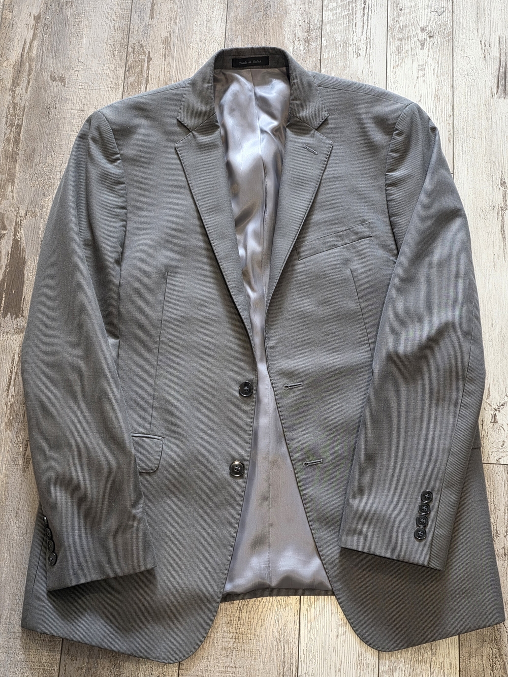 42R Men's Calvin Klein Blazer Gray Microstripe 2 Button Sport Coat Flawless